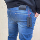 Le lisboa jeans bleu pour homme coupe skinny 